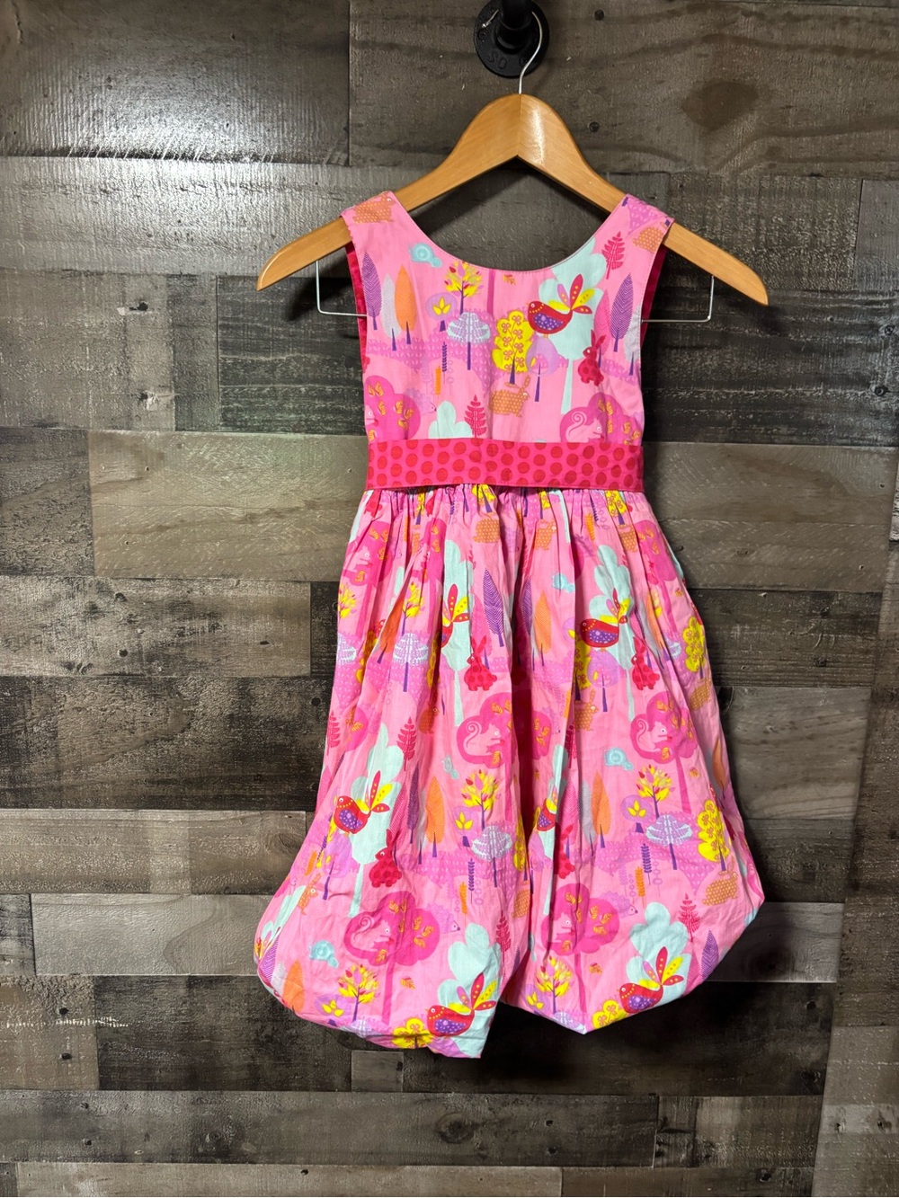 Jelly The Pug Pink Candy Forest Bubble Dress Style 274 100% Cotton Sz 8